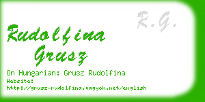 rudolfina grusz business card
